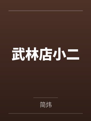 武林店小二封面