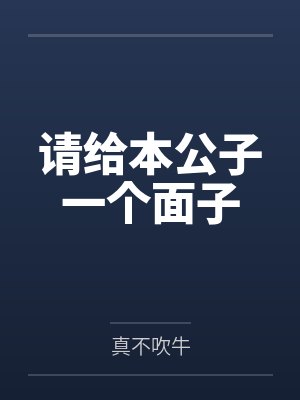 请给本公子一个面子封面