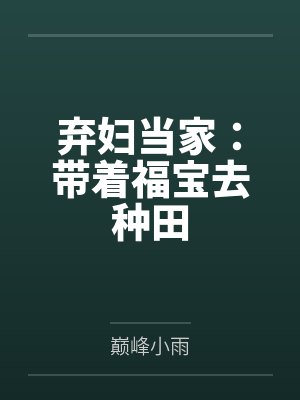 弃妇当家:带着福宝去种田封面