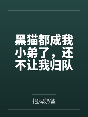 黑猫都成我小弟了,还不让我归队封面