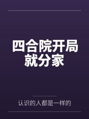 四合院开局就分家封面