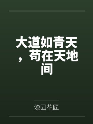 大道如青天，苟在天地间封面