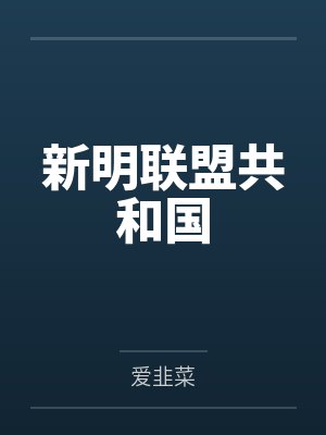 新明联盟共和国封面