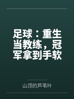 足球：重生当教练，冠军拿到手软封面