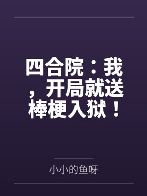 四合院：我，开局就送棒梗入狱！封面
