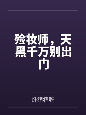 殓妆师，天黑千万别出门封面