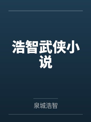 浩智武侠小说封面