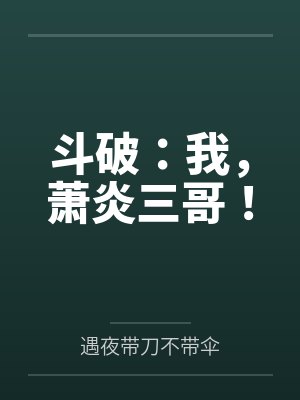 斗破：我，萧炎三哥！封面