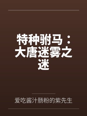 特种驸马:大唐迷雾之迷封面