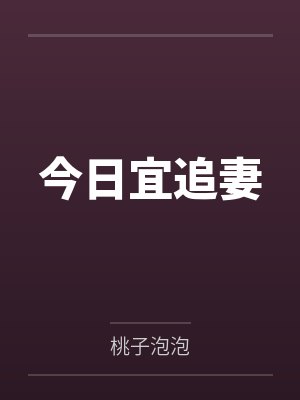 今日宜追妻封面