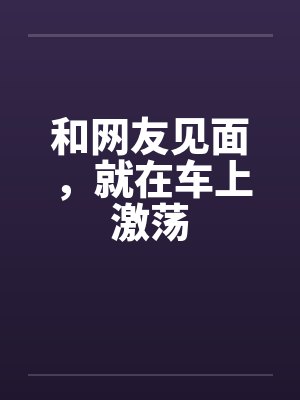 和网友见面，就在车上激荡封面