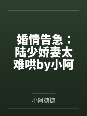 陆少娇妻不简单全文免费阅读封面