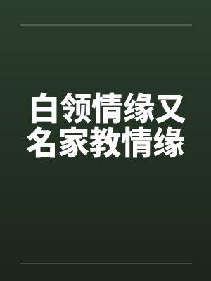 白领情缘又名家教情缘封面