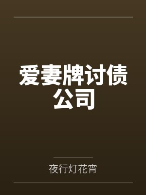 爱妻牌讨债公司封面