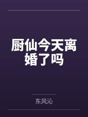 厨仙今天离婚了吗封面