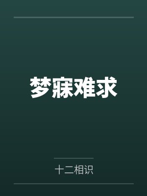梦寐难求封面