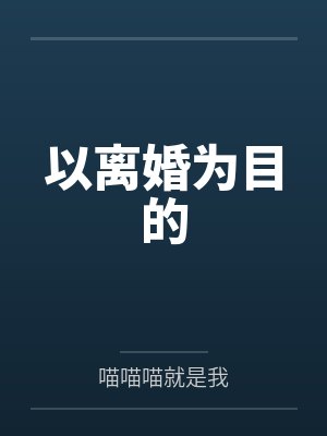 以离婚为目的封面
