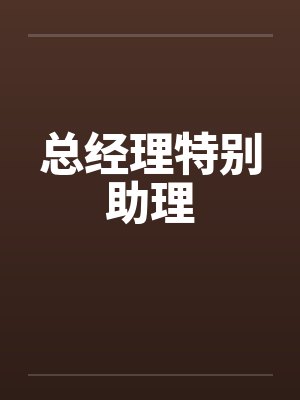 总经理特别助理的职责封面