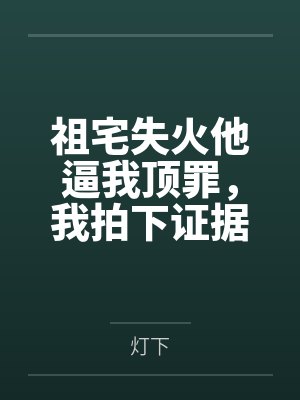 祖宅失火他逼我顶罪,我拍下证据断绝封面