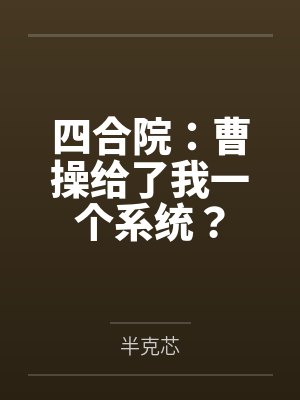 四合院：曹操给了我一个系统？封面
