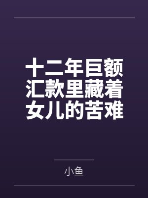 十二年巨额汇款里藏着女儿的苦难封面