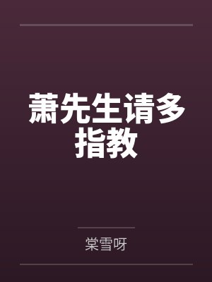 萧先生请多指教封面