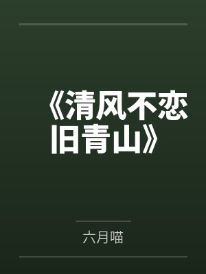 《清风不恋旧青山》封面