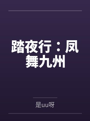 踏夜行：凤舞九州封面