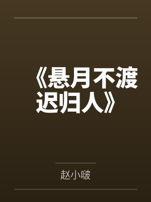 《悬月不渡迟归人》封面